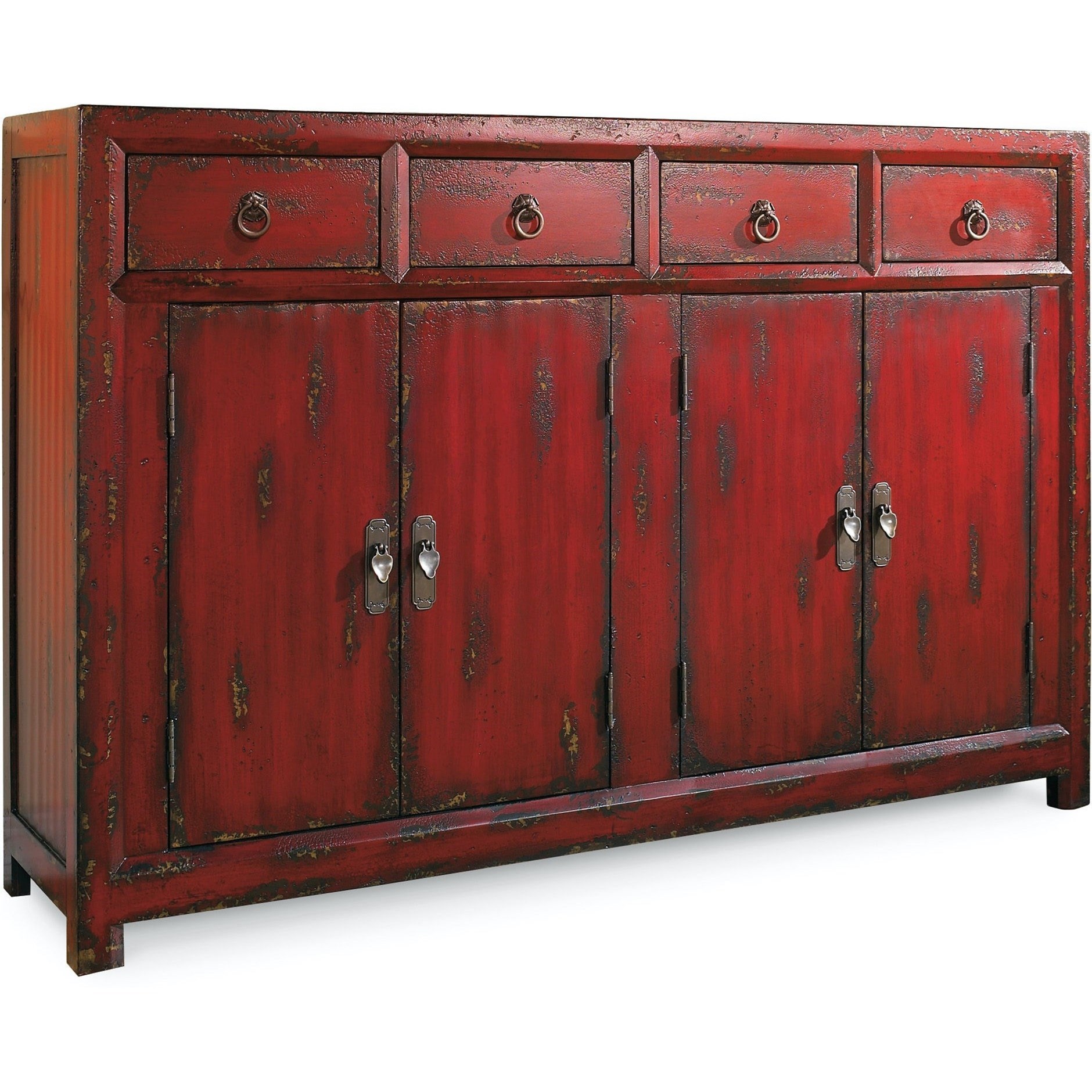 Hooker Furniture Chests and Consoles 500507113 Red Asian Cabinet